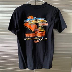 Harley Davidson Kuwait Vintage Black Tee